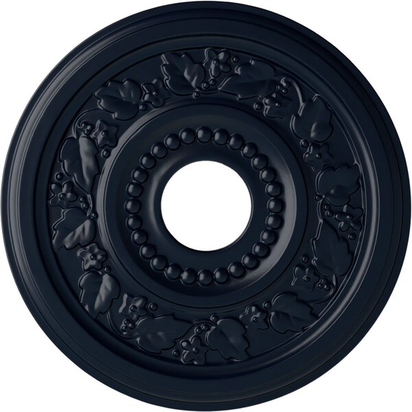 Ekena Millwork Genevieve Ceiling Medallion (Canopies up to 3 1/2"), 16 1/8"OD x 3 1/2"ID x 7/8"P, Midnight Dream CM16GNMDF - main